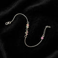 Bow Arrow Silver Bracelet - Multicolor CZ Stones
