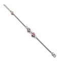 Peacock Double Charm Silver Bracelet