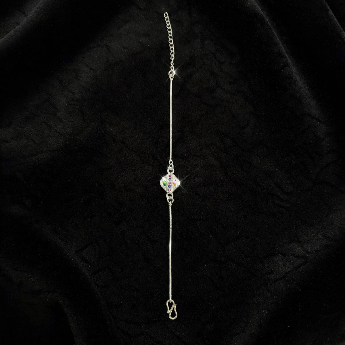 Diamond Multicolor Silver Bracelet - 925 Plated