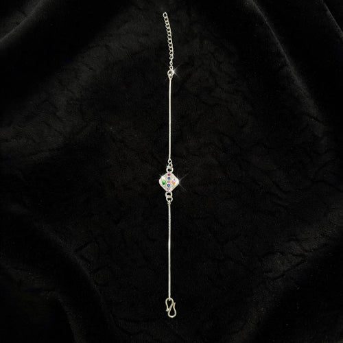 Diamond Multicolor Silver Bracelet - 925 Plated