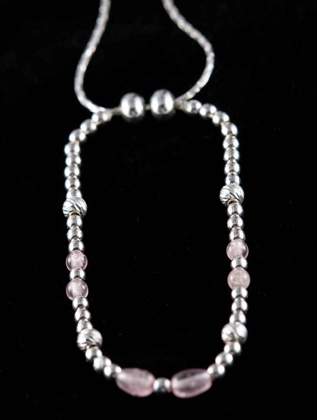 Pink Glow Beaded Payal