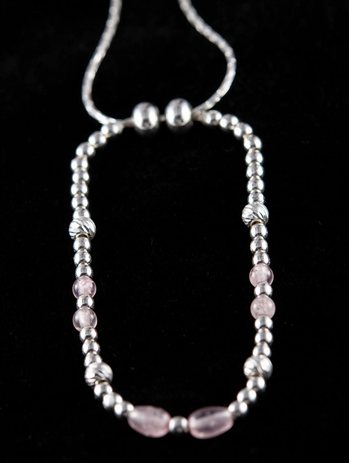 Pink Glow Beaded Payal