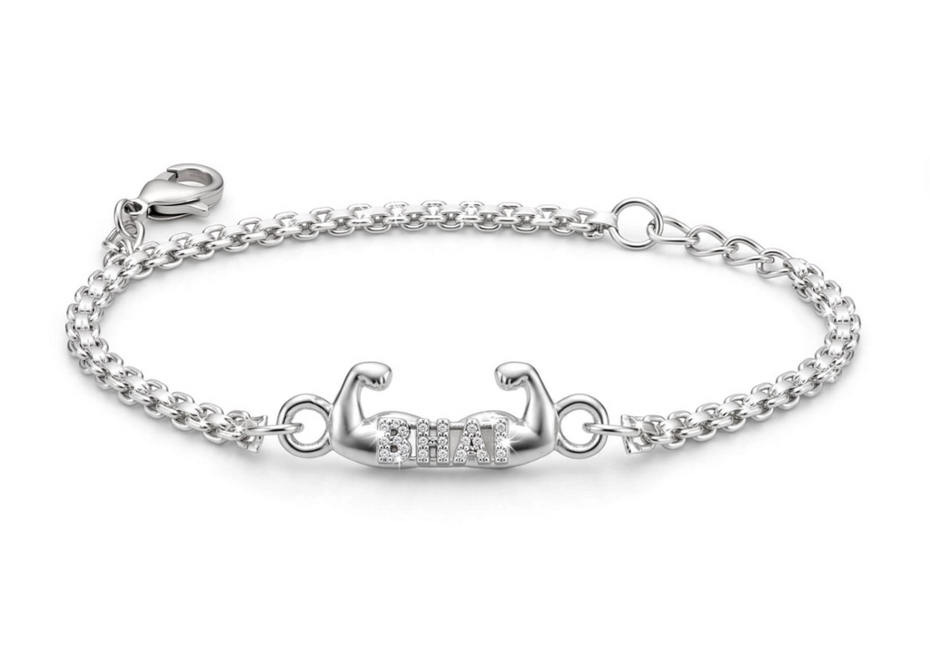 BHAI Silver Bracelet - Bicep Power Edition